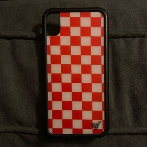 Red checkered Wildflower XR phone case Willing to negotiate prices!